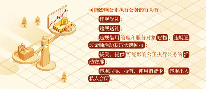 【黨紀(jì)學(xué)習(xí)教育】這些行為可能影響公正執(zhí)行公務(wù)